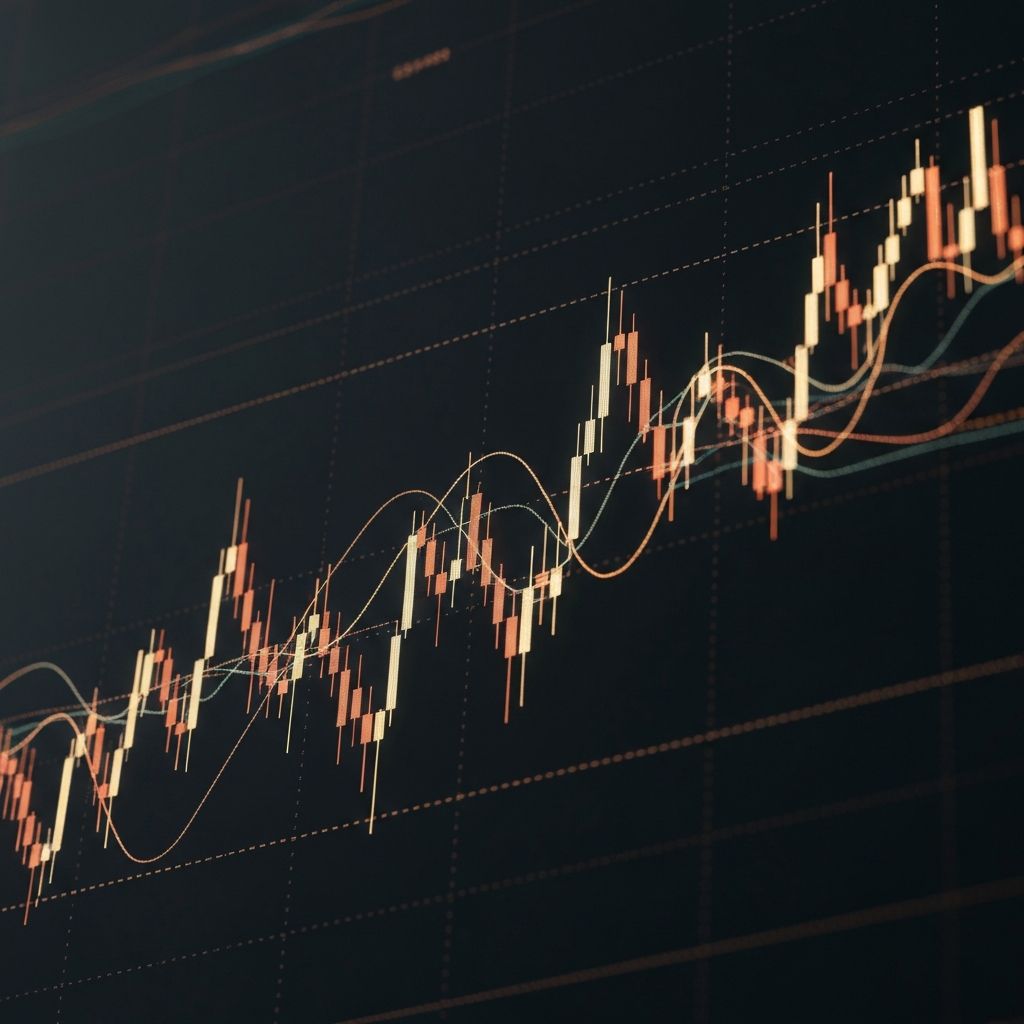 Financial market data visualization representing capital markets transactions, IPO registration, and securities offerings